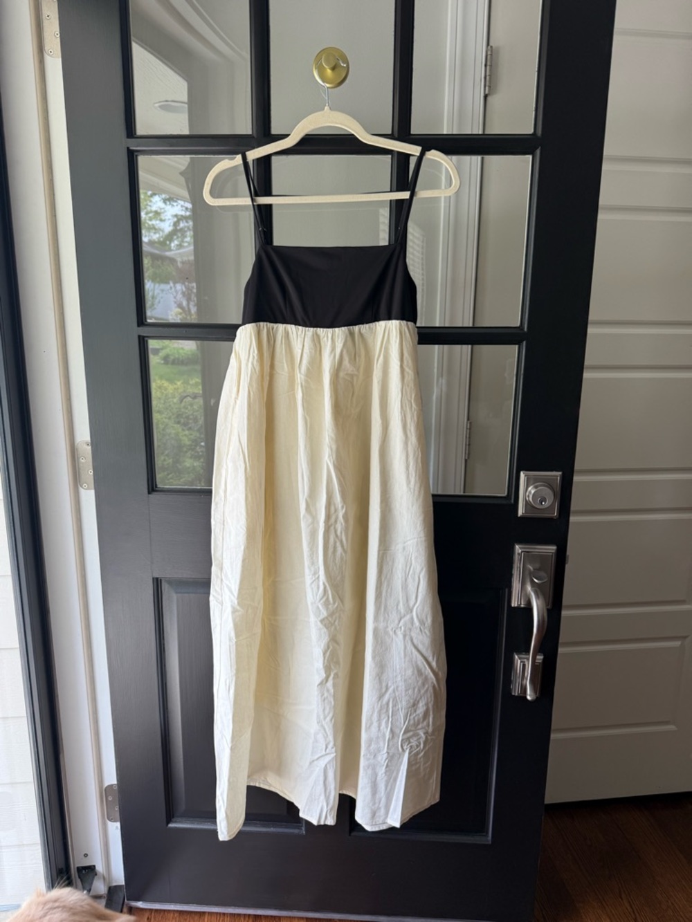 Cider Black & Cream Two-Tone Maxi Dress